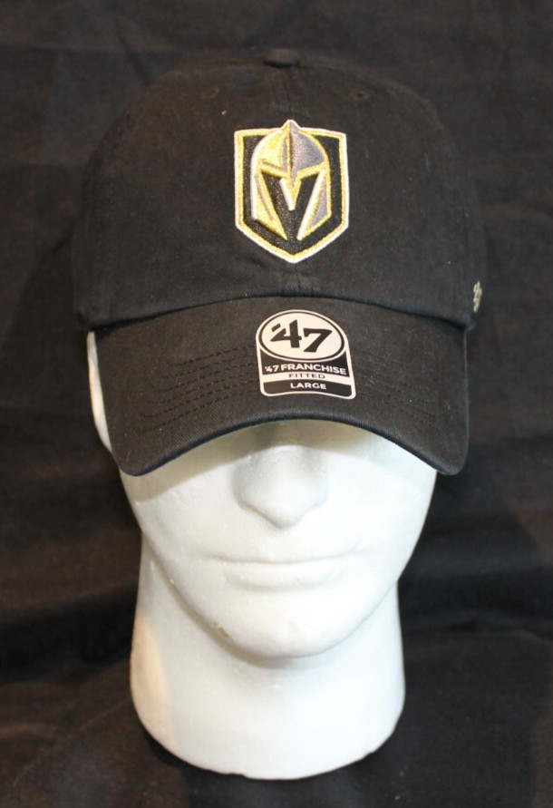 Las Vegas Golden Knights ‘47 BRAND Black Fitted Size Large Hat/Cap NWT BRAND NEW