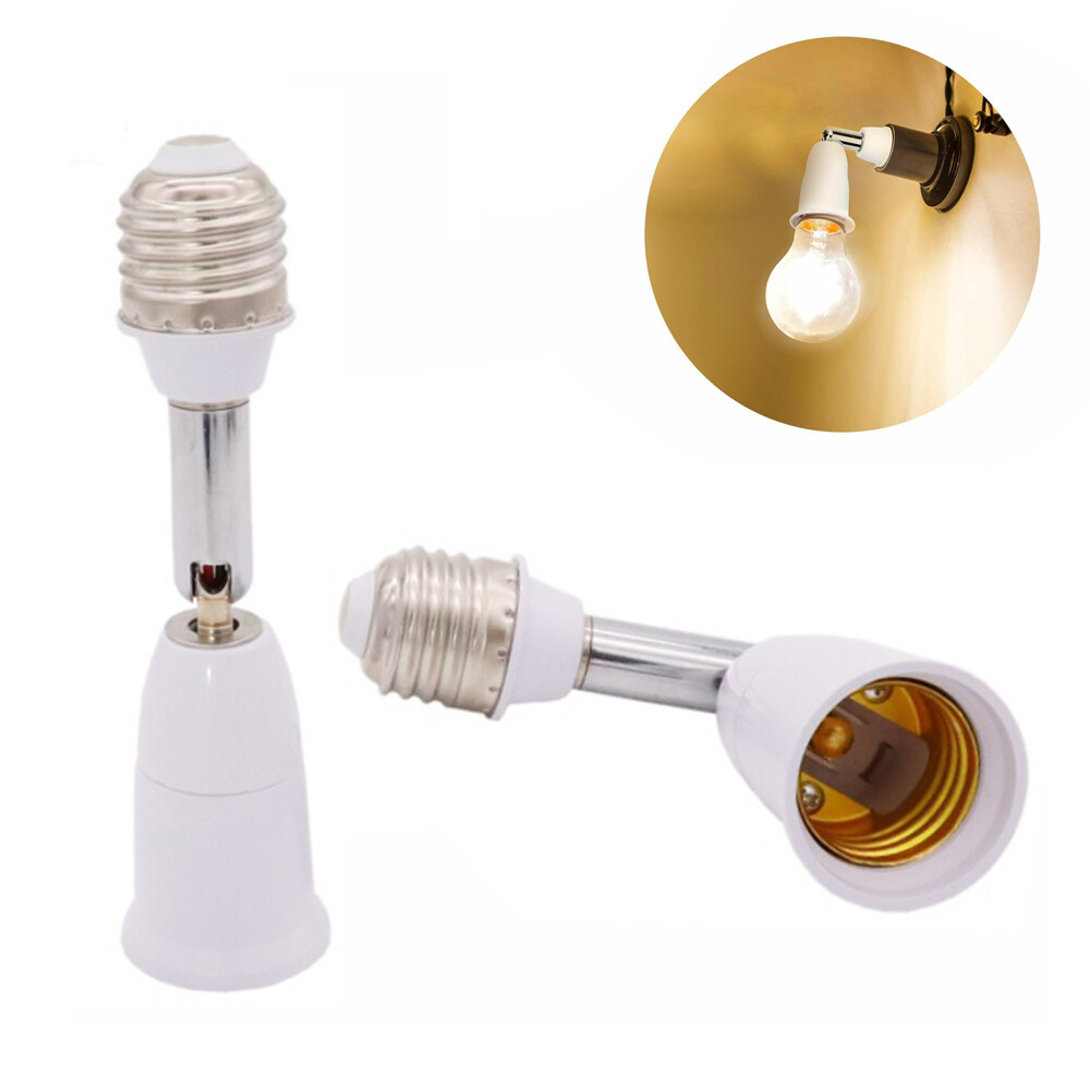 2Pcs E26 E27 to E26 E27 Light Bulb Socket Converter Lamp Holder Adapter Extender