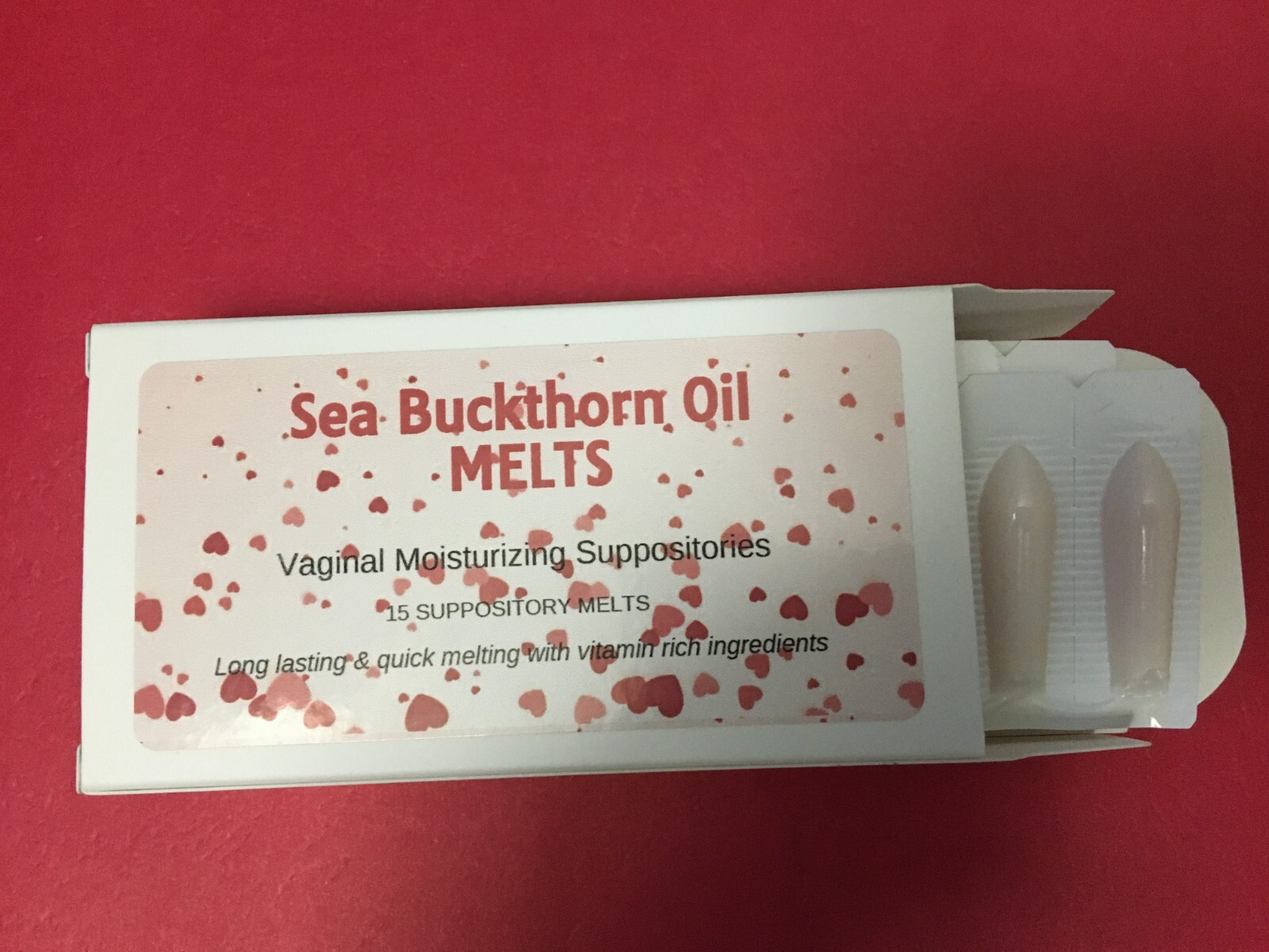 Sea Buckthorn Oil Suppository Melts - 15 counts