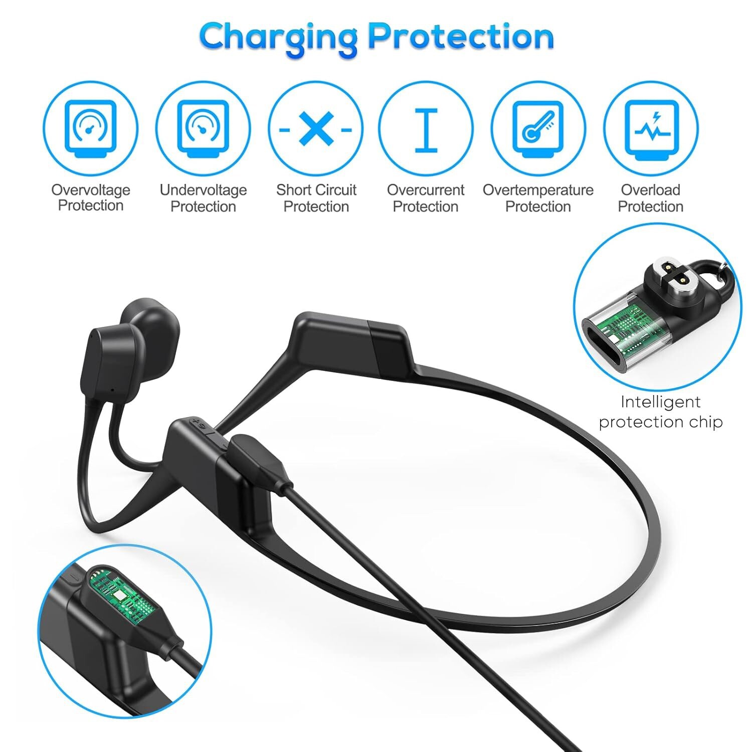 3.3ft USB Charging Cable For Shokz OpenRun S803/Openrun Pro/OpenComm ASC100SG