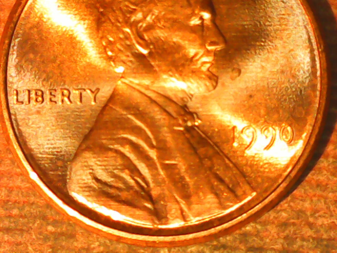 1990 Penny Die Crack Reverse