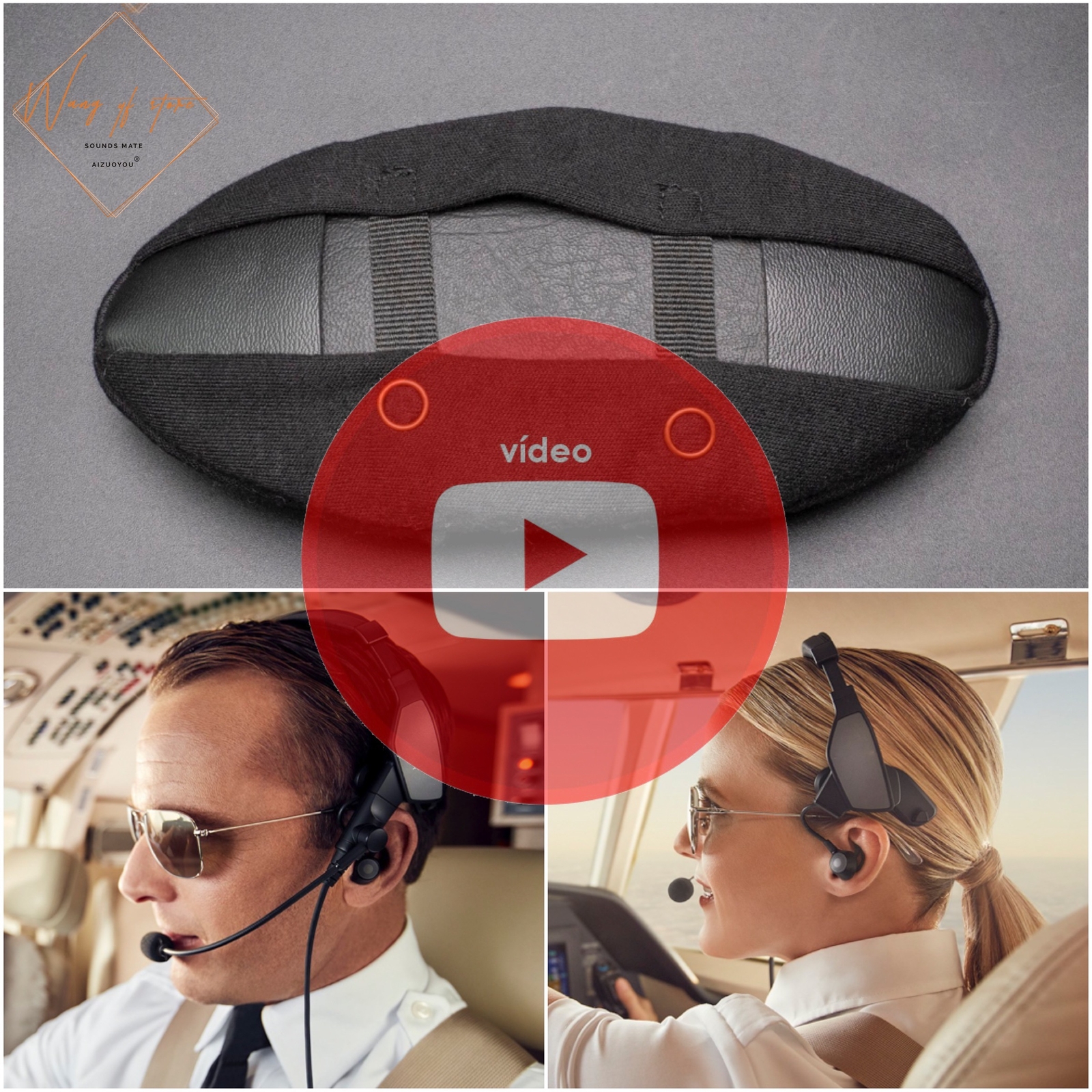 Double Foam Headband Pad Cushion For Bose Proflight Series 2 Aviation Headset