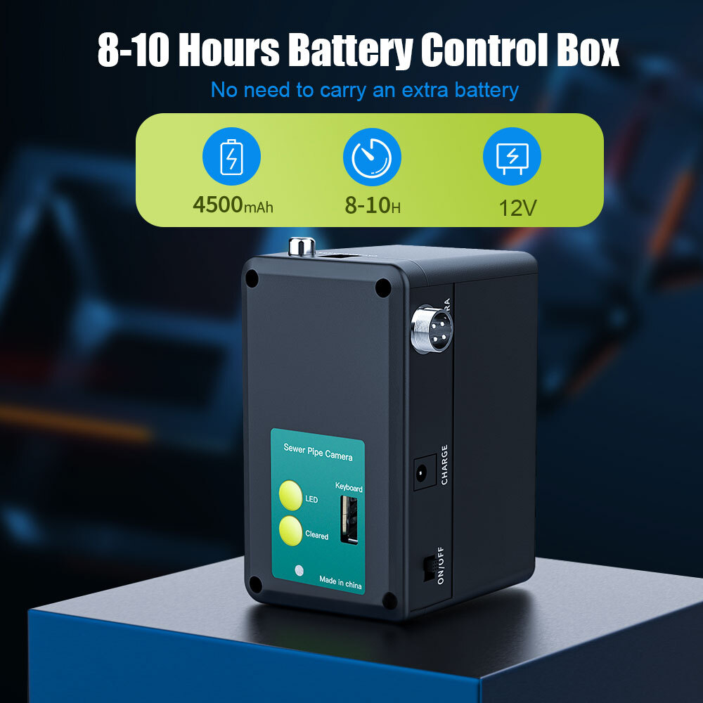 10.1" 70M Pipe Inspection Camera with 512HZ Locator Self-leveling Meter Counter
