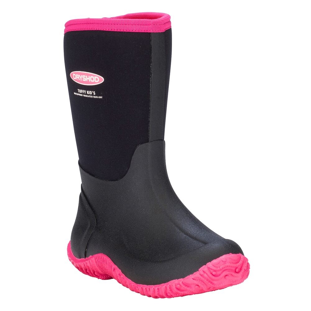 Dryshod Tuffy Kid's Waterproof Sport Boots Black/Pink (TUF-KD-PN-Y): BRAND NEW