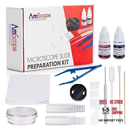 Microscope Slide - Includes Blank 1 Count (Pack of 1) Preparation Kit
