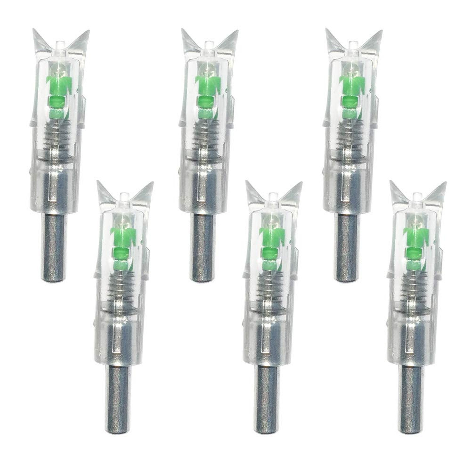 6PCS Lighted Nocks for Crossbow with .300''/7.62mm Inside Diameter,Half Moon ...