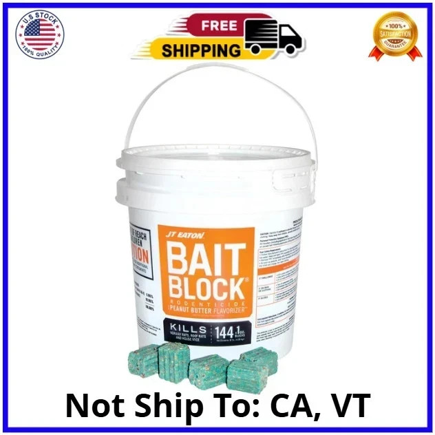 144 Count Rodenticide Blocks - Diphacinone Formula for Instant Rodent Control