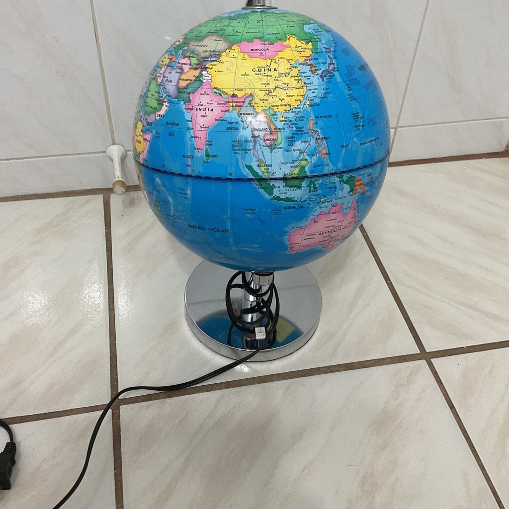 World Globe W/ Illuminated Constellations 14 ” High Light Up 8" Globe Kids Gift