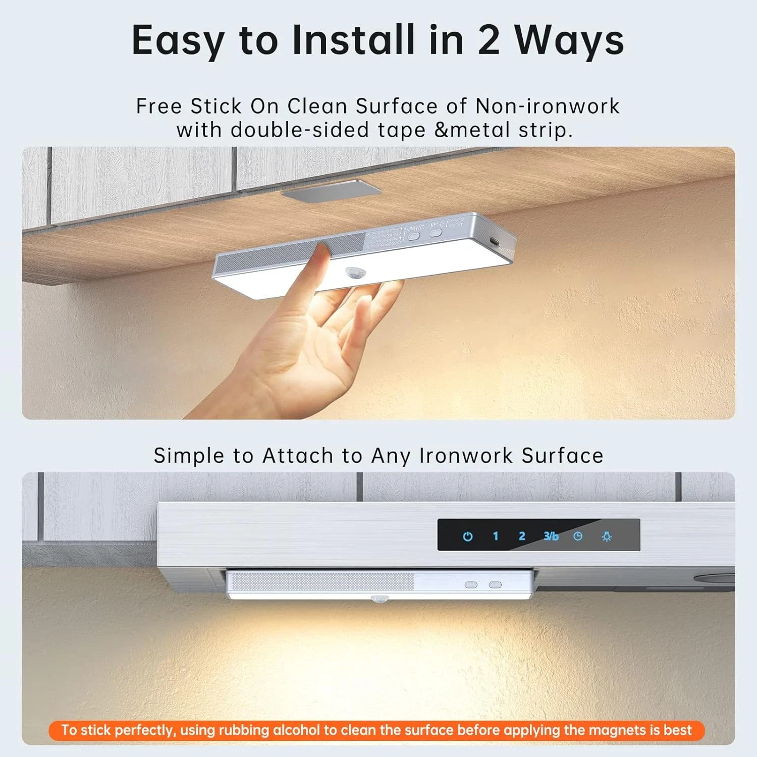 LED Closet Light with Charging Station, 4 Pcs Dimmer Rechargeable Motion Sensor