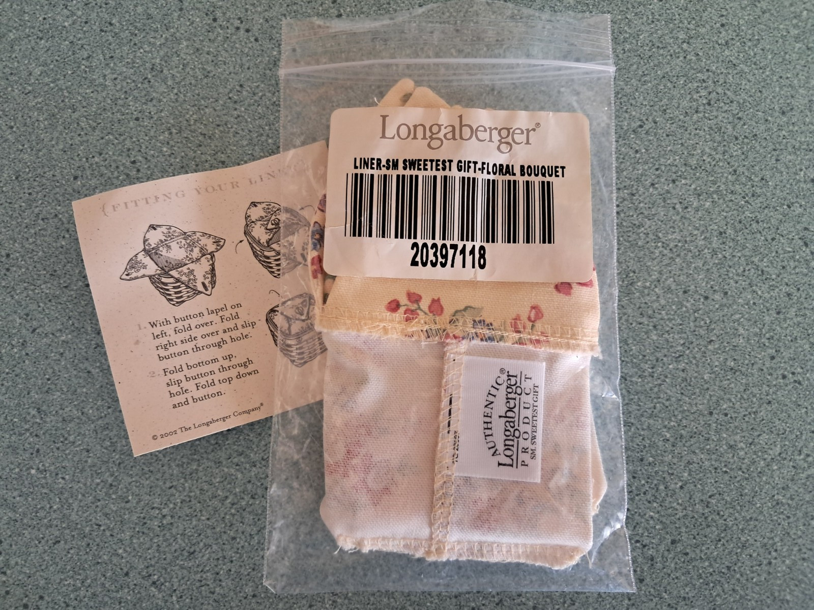 Longaberger fabric liner in Floral Bouquet for your Small Sweetest Gift basket