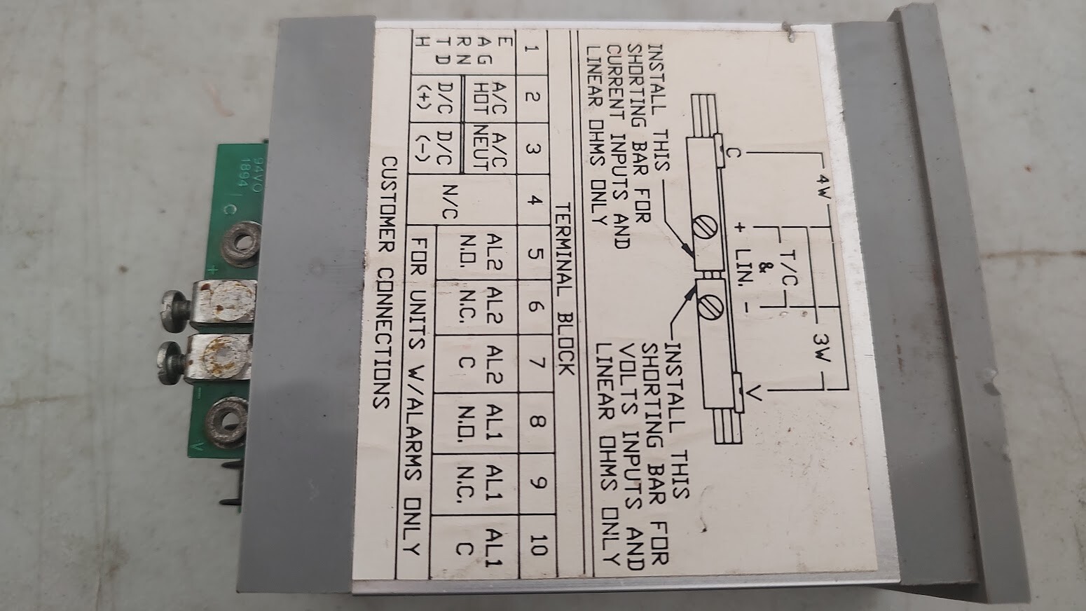 BARBER-COLMAN DB18 TEMPERATURE DISPLAY MODULE