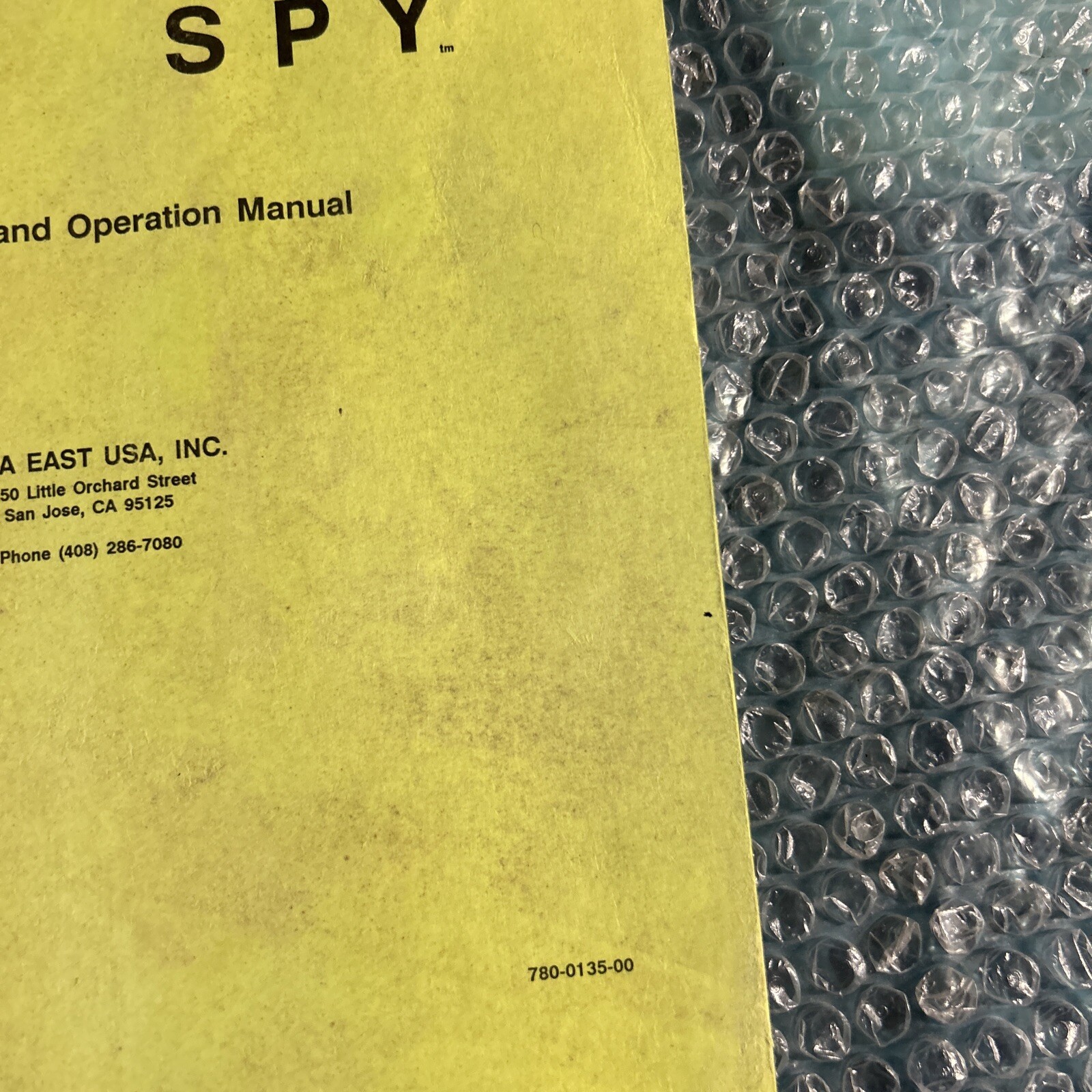 original Sly Spy Data East arcade Video game manual
