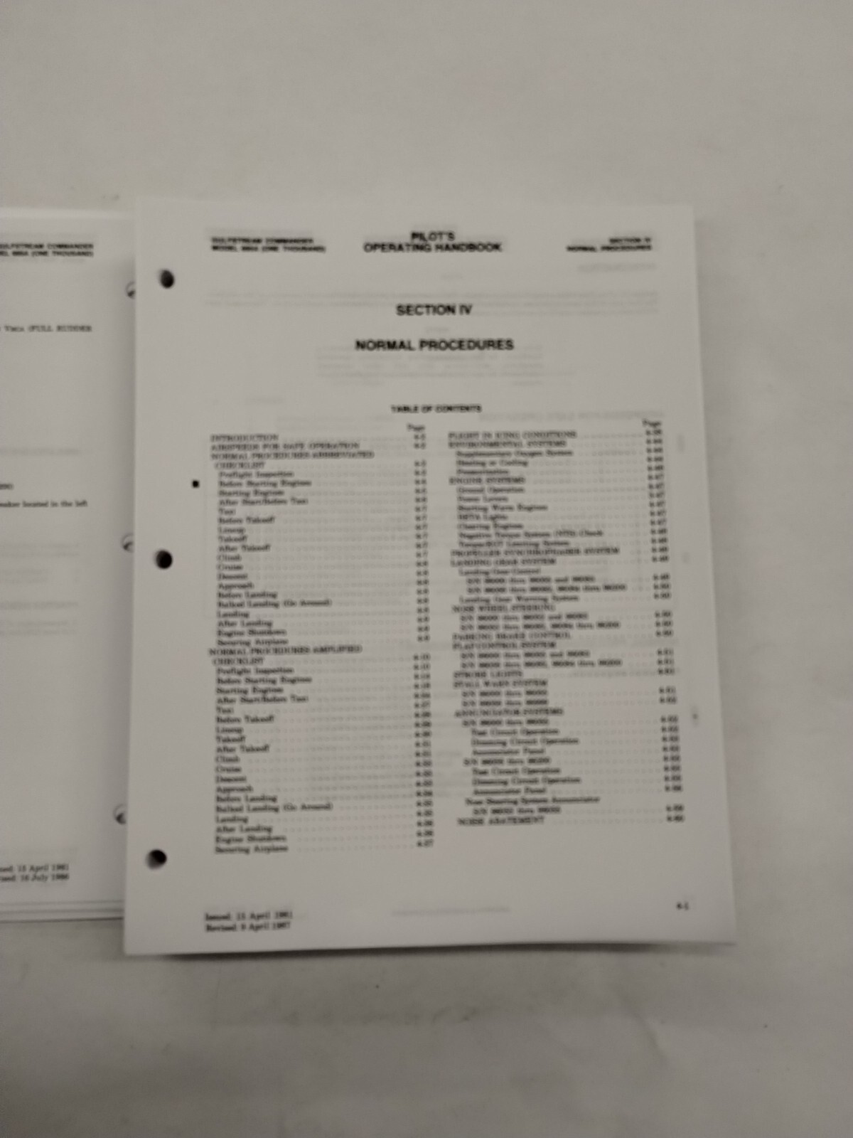 Aero Commander Jetprop Model 695A (1000) Pilots Operating Handbook & Supplements