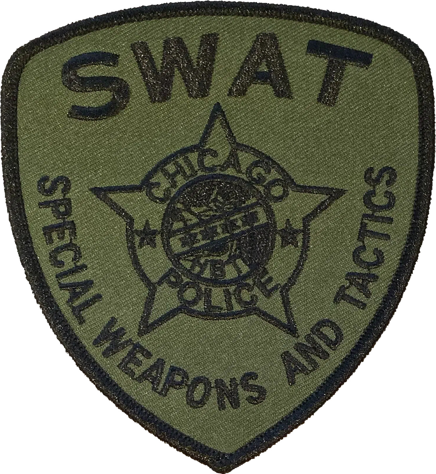 CHICAGO POLICE SHOULDER PATCH: SWAT Team - Olive Drab