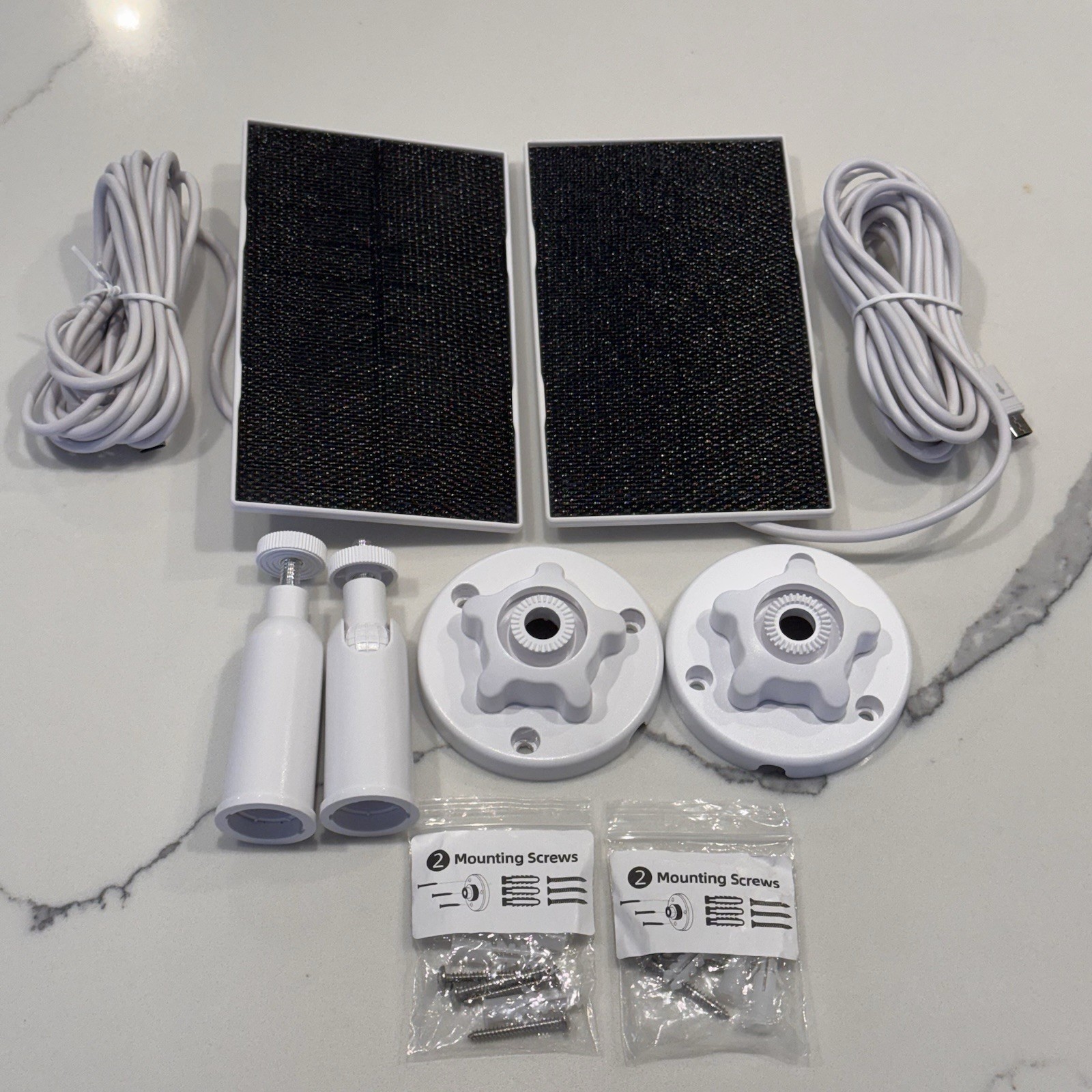 (2)AOSU SolarCam Pro/Max Replacement Solar Panel ONLY 2K/5MP Security Cameras