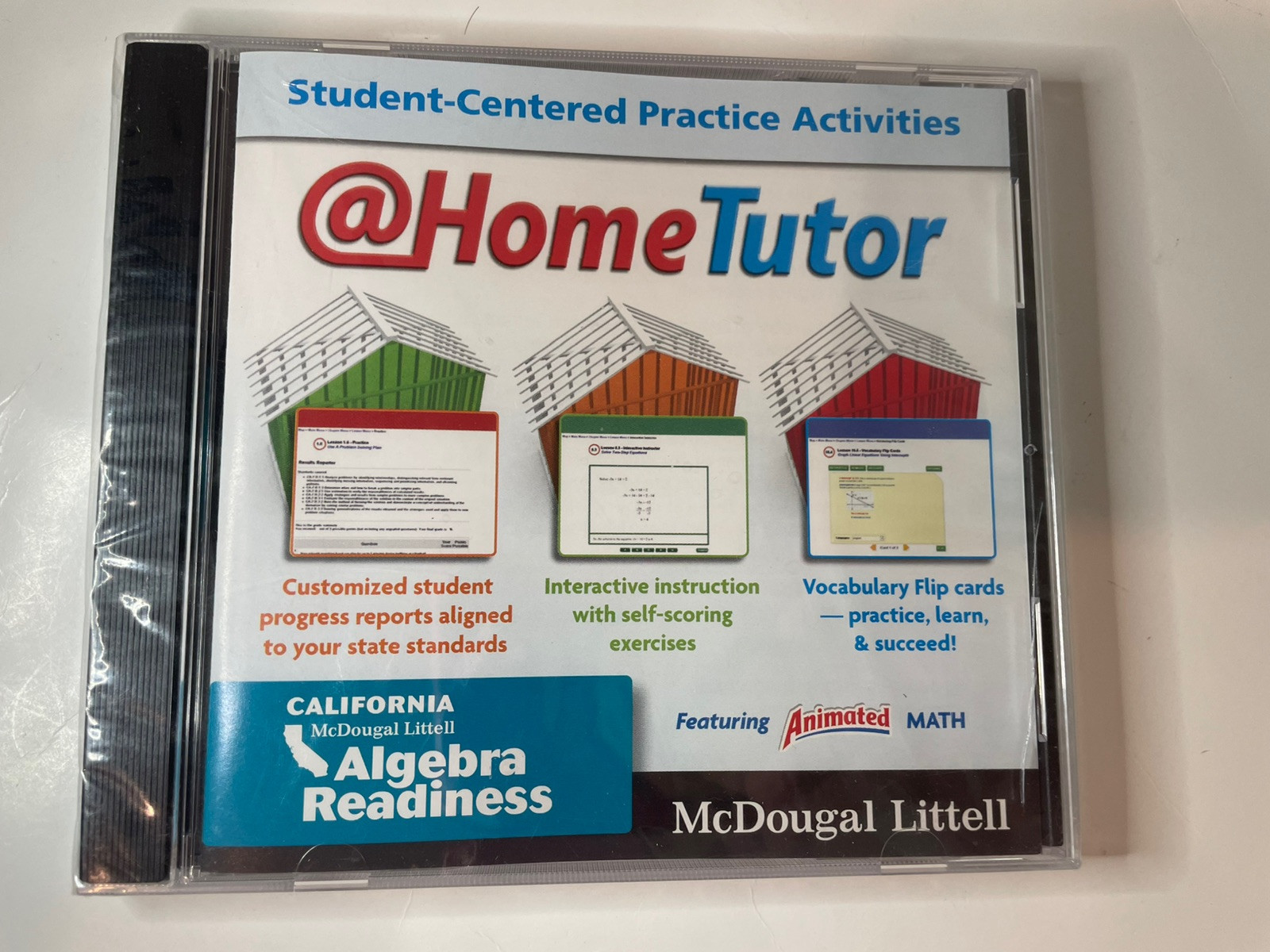 Algebra Readiness @Hometutor CD ROM McDougal Littell California At Home Tutor