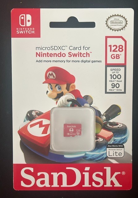 SanDisk microSDXC Card | Nintendo Switch | 128GB | Mario Red | Brand New