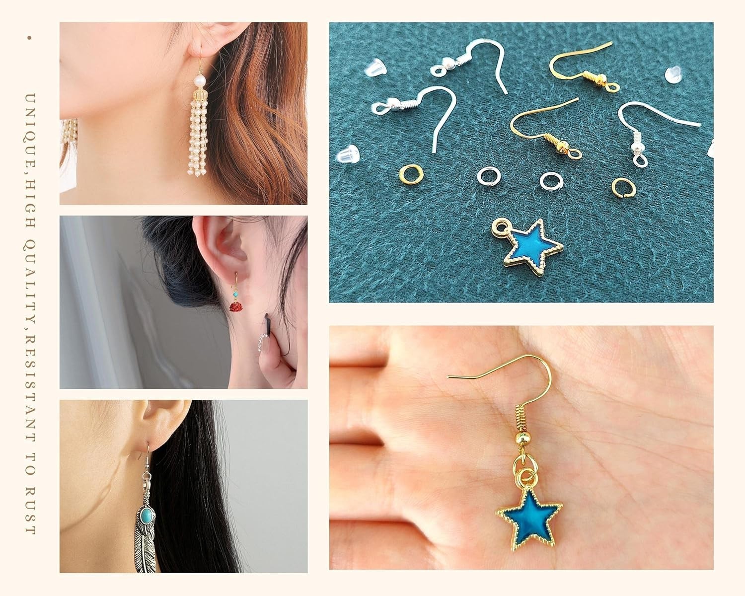 Ganchos para pendientes para hacer joyas, 602 piezas