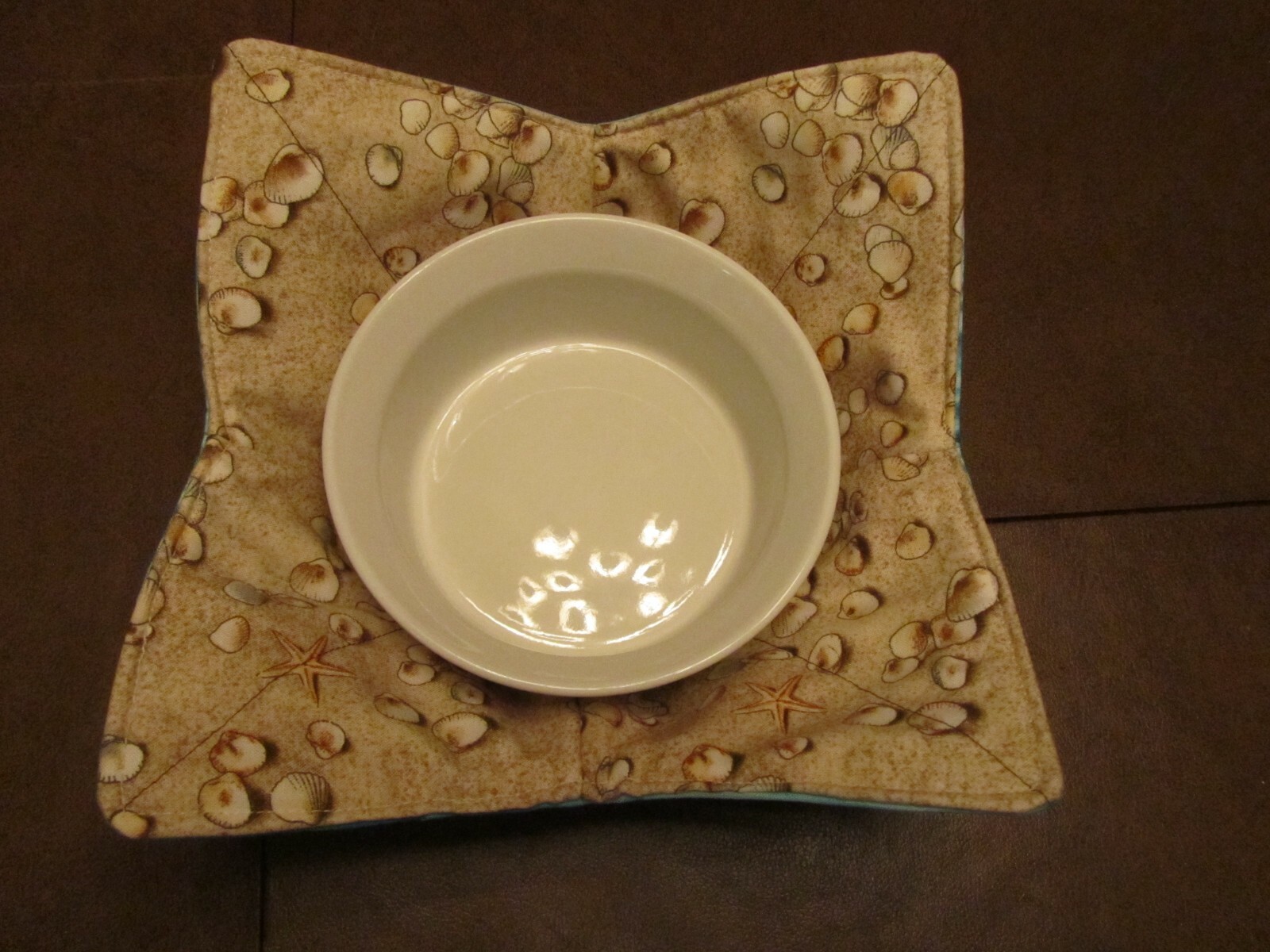  Microwave Bowl - standard size - Sea Shells & Blue