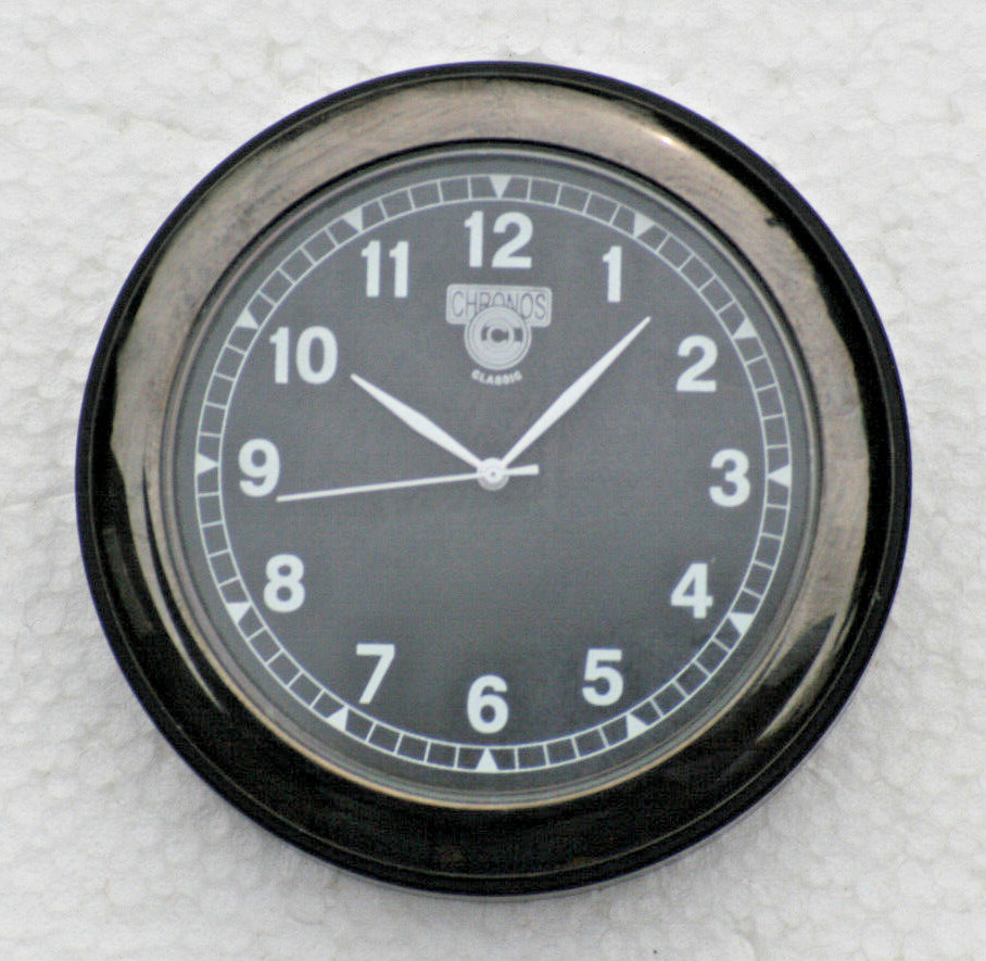 55mm Quartz Watch insert movement Black Bezel Black dial fits 52mm diameter hole