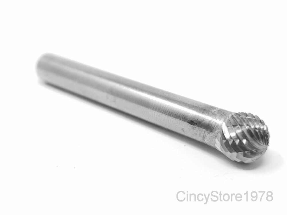 SD2D Ball Shape Tungsten Carbide Burr Bur Cutting Tool Die Grinder Bit 1/4" NEW