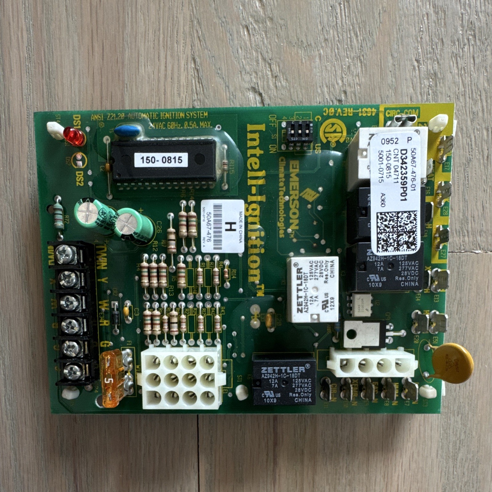 Emerson Intelli-Ignition Control Board 50A47-476-01 CNT02333 120VAC