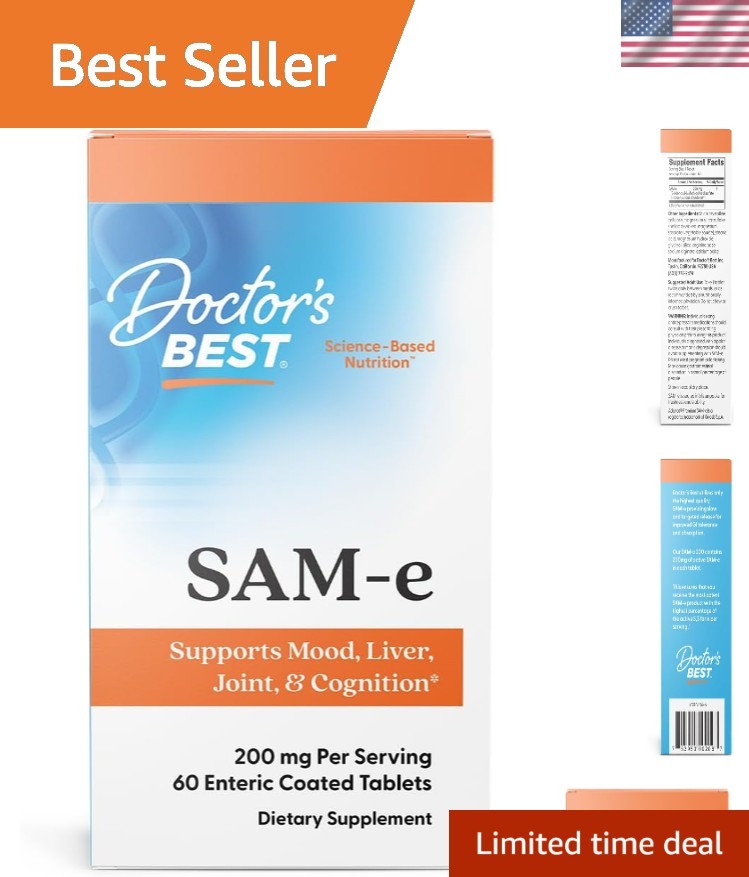 Boost Mood and Joint Health - Doctor s Best SAM e 400mg 60 Tablets