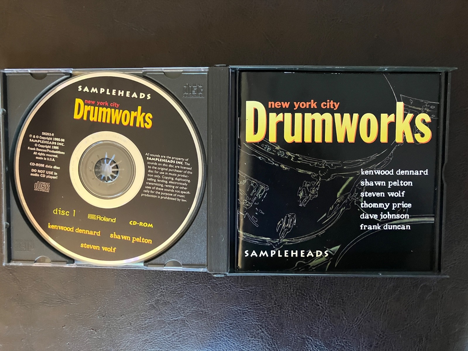 NYC DRUMWORKS Sampleheads ROLAND 700 Sample CD Set 1995-96