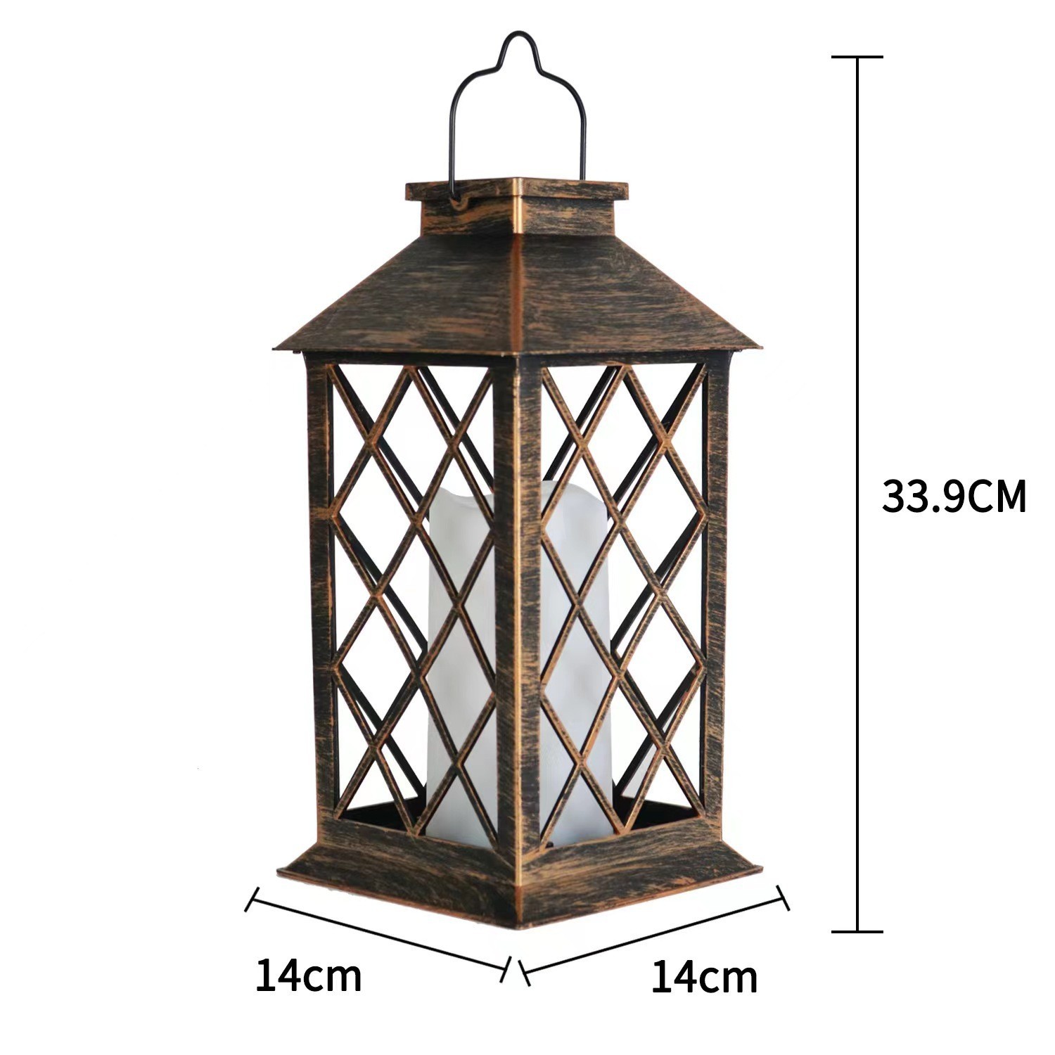 Vintage Solar Candle Lantern Outdoor Garden Lawn Landscape Decorative Lights