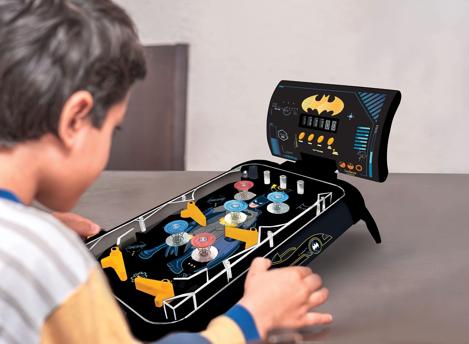 Electronic Pinball Machine - Batman Theme, Fun Sounds & Lights, 5 Obstacles, Bat