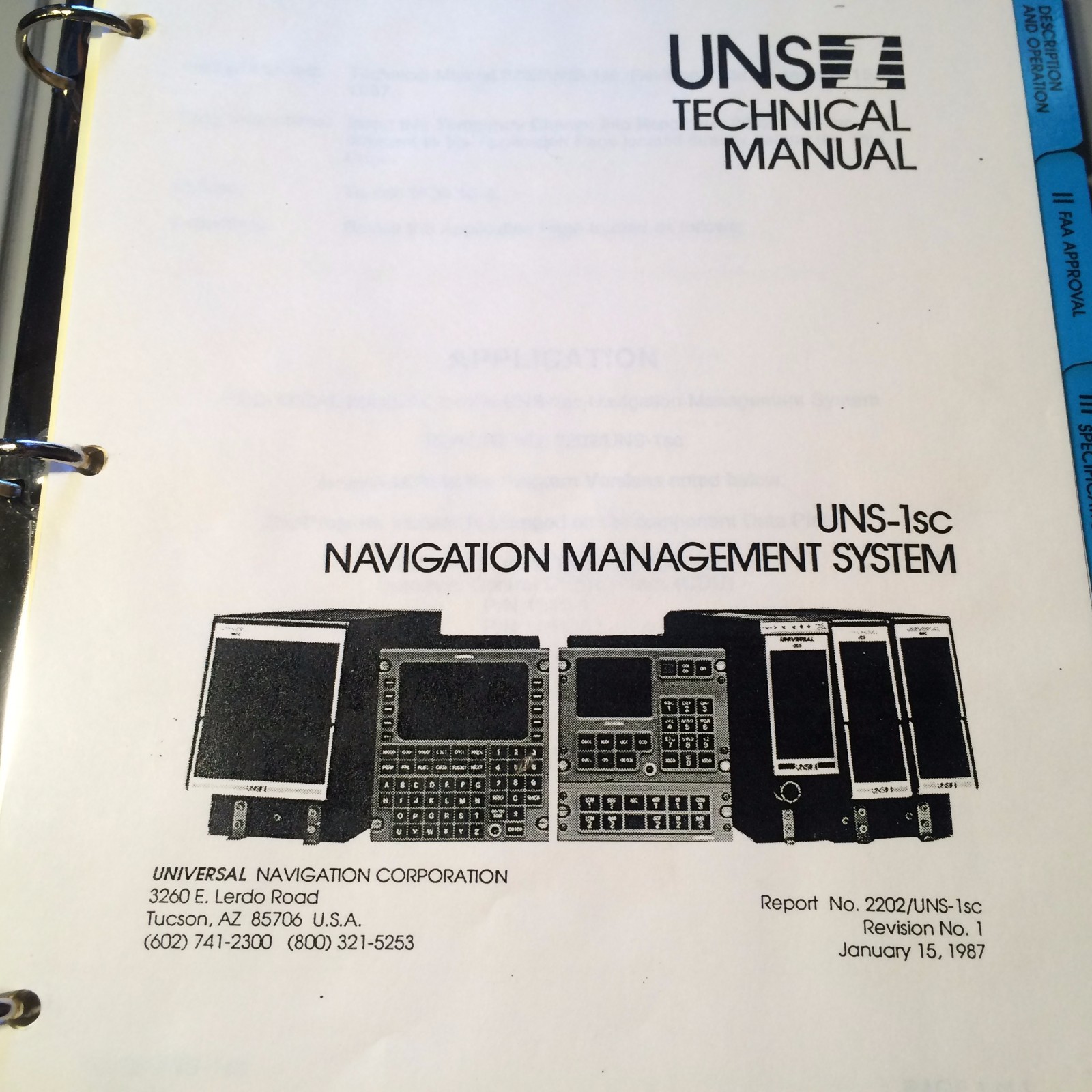Universal UNS-1sc NMS Install & Technical Manual