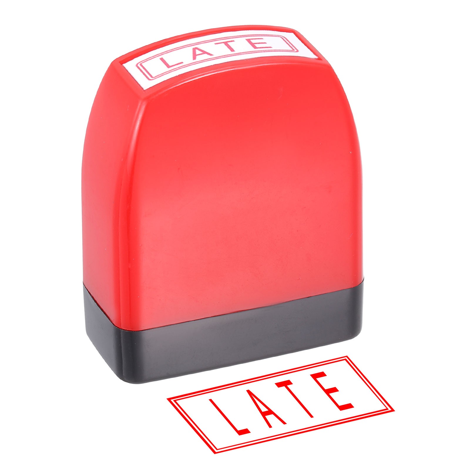 LATE Notice Stamp Self Inking, Red Black