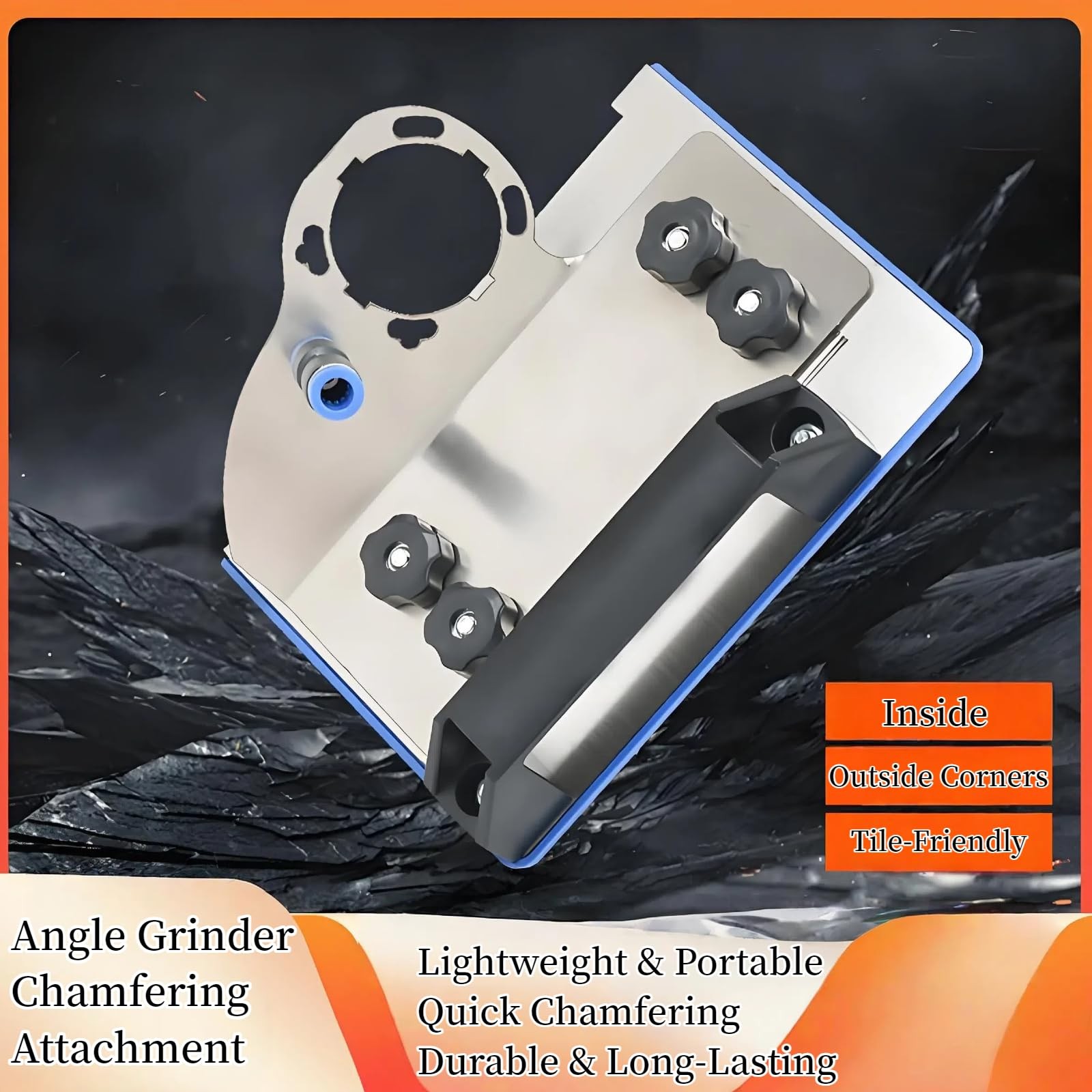 45-degree tile chamfering tool, ceramic tile cutting tool, angle grinder atta...