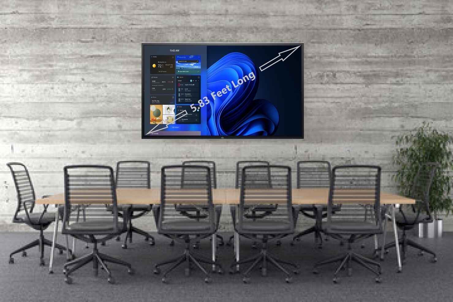 70" Dell smart board Interactive whiteboard With Windows 11 PC