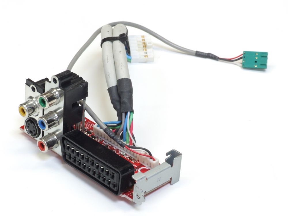 Medion MS-4073 Video Adapter Board SCART S-Video RCA Composite + Cables/Cables