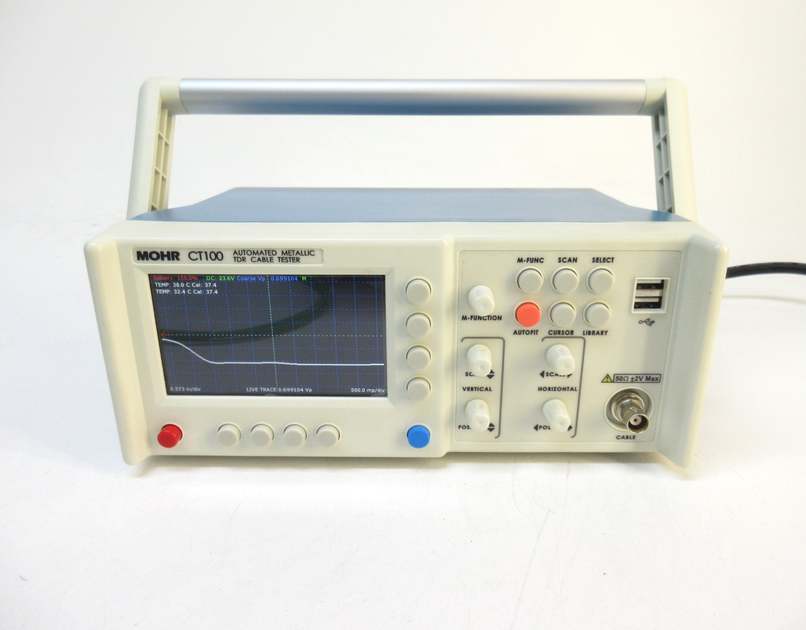 MOHR CT100 High Resolution TDR Cable Testers - 44 Operation Hours, DATA, REMOTE