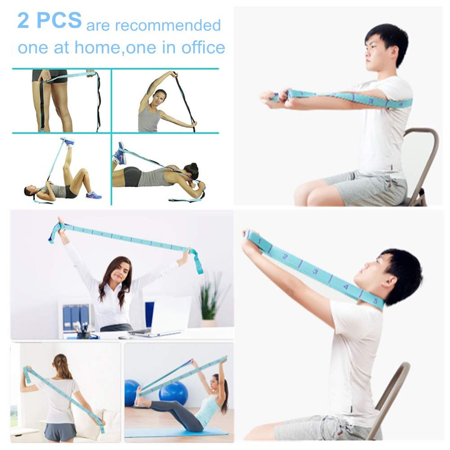 Nitpicker Stretching Straps Hamstring Stretcher Device Elastic Exercise Band ...