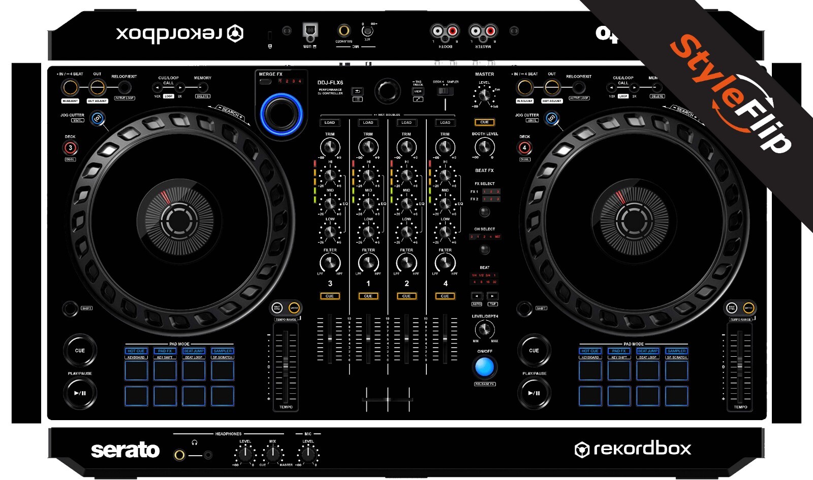 Pioneer DDJ-FLX6 GT Skin | Color Black | Protective Decal | StyleFlip Skins