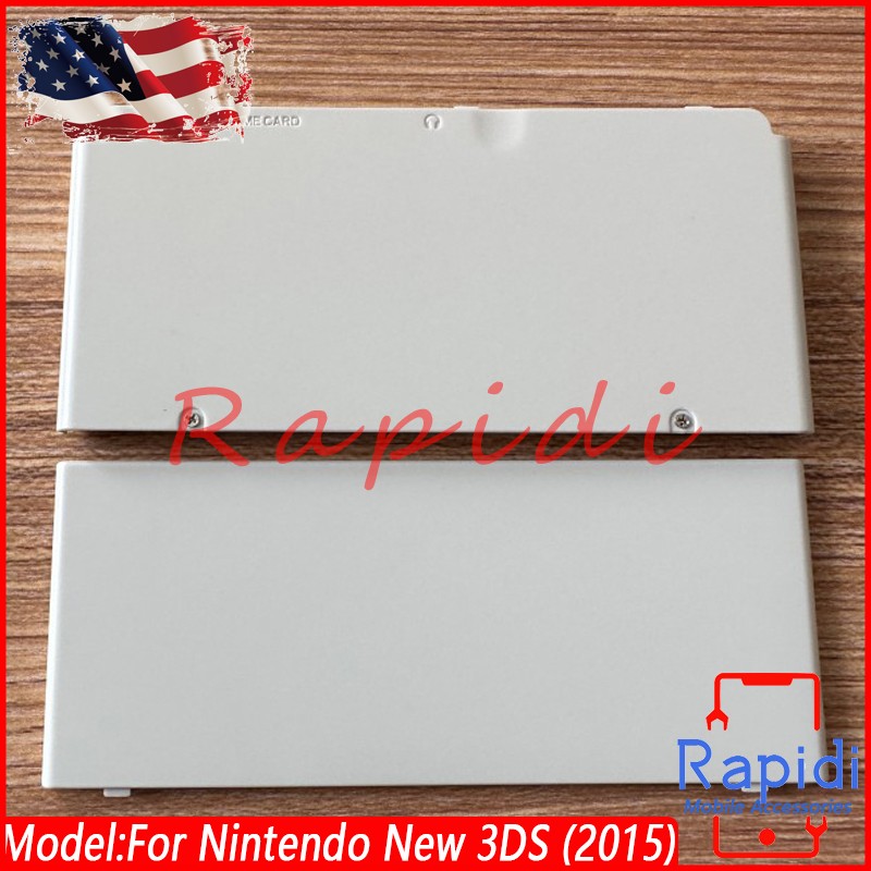Top + Bottom Case Faceplates Housing Shell Cover White For Nintendo New 3DS 2015