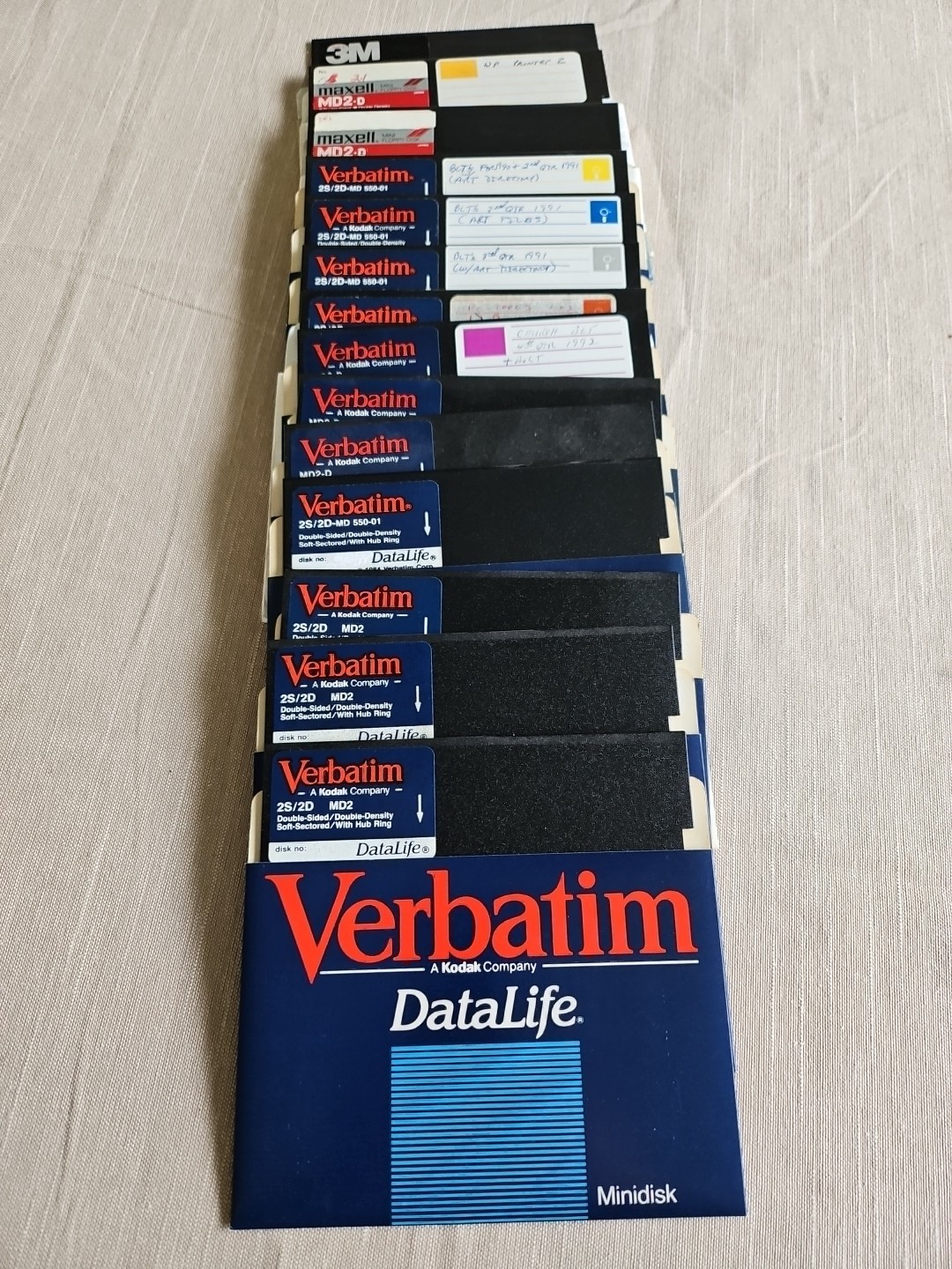 LOT 15 - 5.25" USED/NEW Floppy Disks - Vintage Computer Media Sleevs On All D