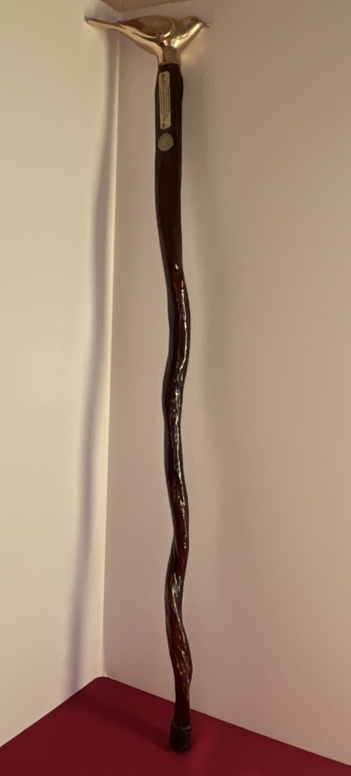 Ross Taylor Buffalo Organ Walking Stick Brass Bird Handle 9/11 Commemorative