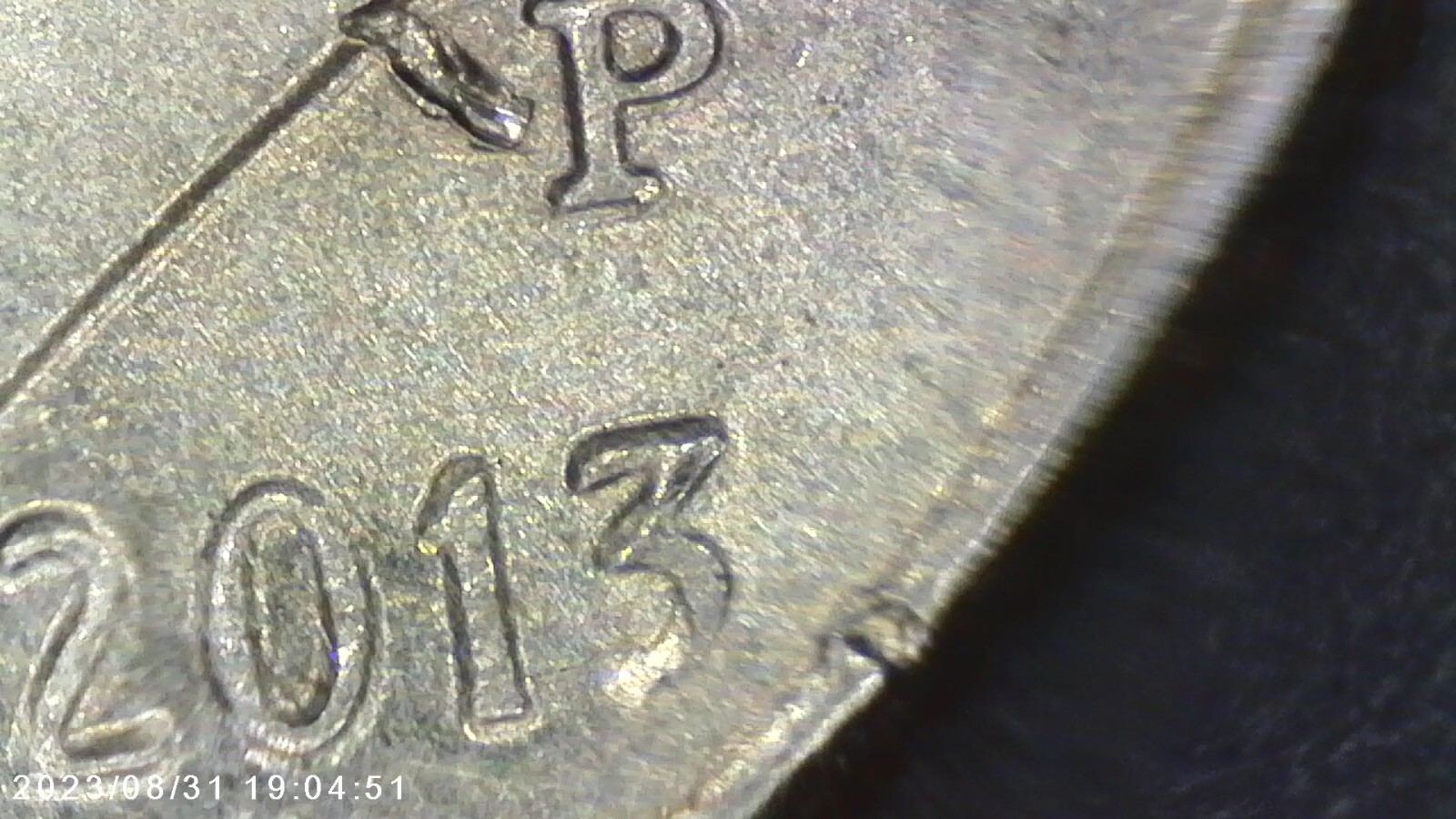 2013-P Roosevelt Dime - Die Gouge on Obverse