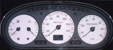 Lockwood Renault Megane with Digital Mileage SILVER (ST) Dial Kit 44TT