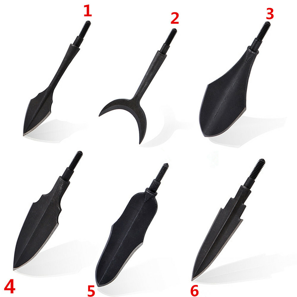 Archery Broadheads Traditional Arrowhead Screw Tip Point Arrows Crossbow Hunting
