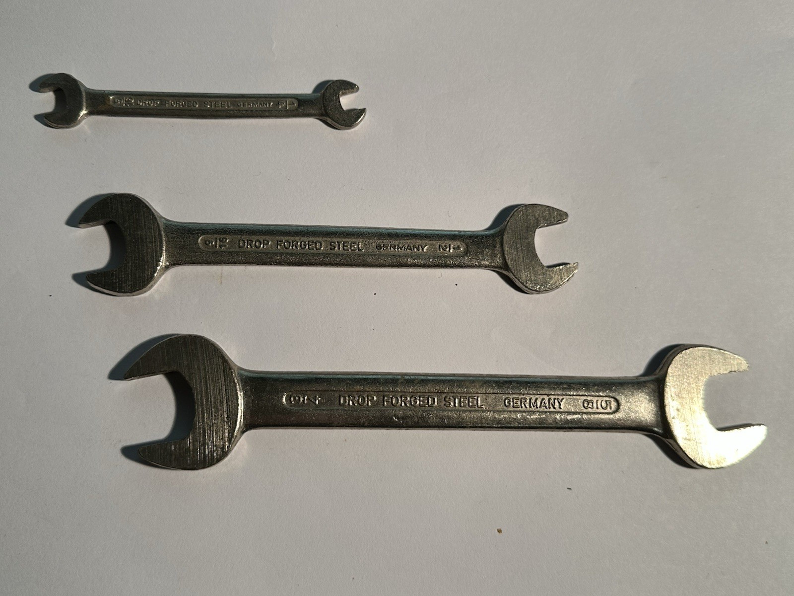 3 vintage Wrenches open ended wrenches Made in West Germany Drop Forged Steel