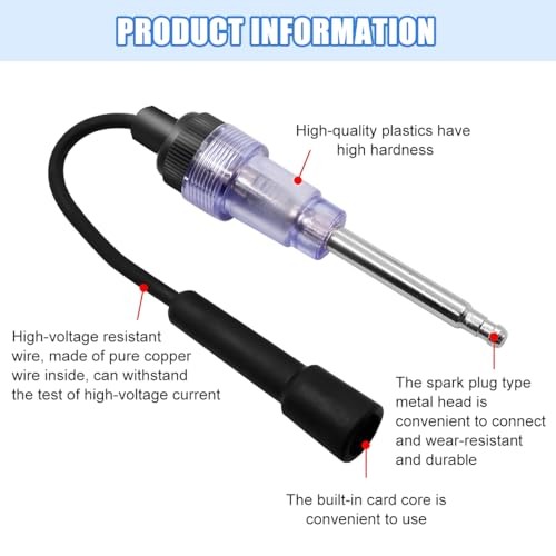 Car Inline Spark Plug Tester, Vehicle Engine Straight Boot Ignition Coil