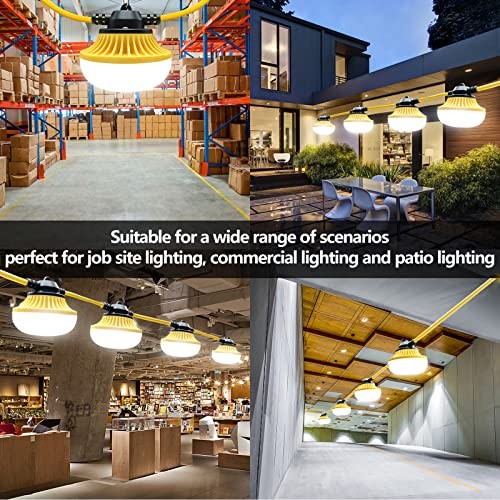 100ft LED Temporary Construction String Work Lights Industrial Grade Best for