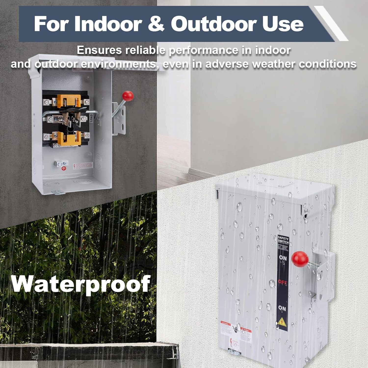 100A Generator Transfer Switch, 24000W Universal Double Throw Safety Switch, 120