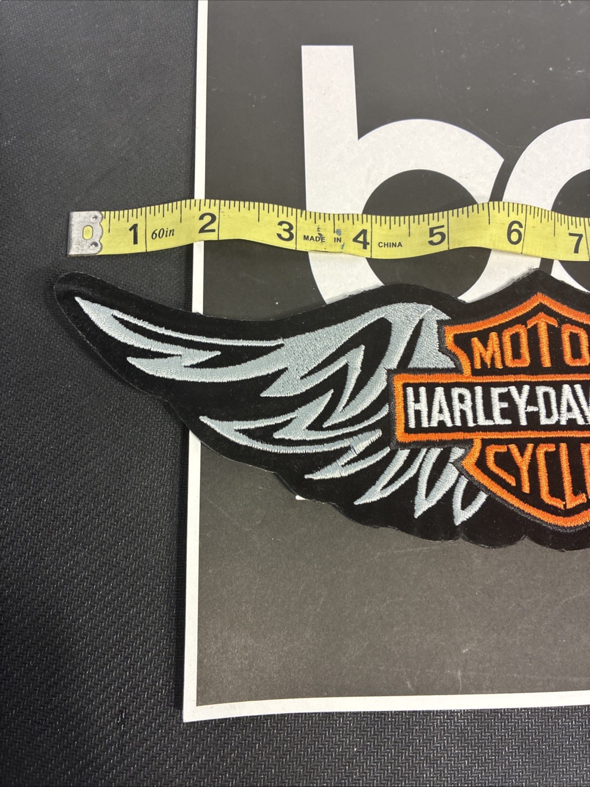 HARLEY DAVIDSON STRAIGHT WING B & S EXTRA LARGE VEST OR JACKET BACK PATCH NEW