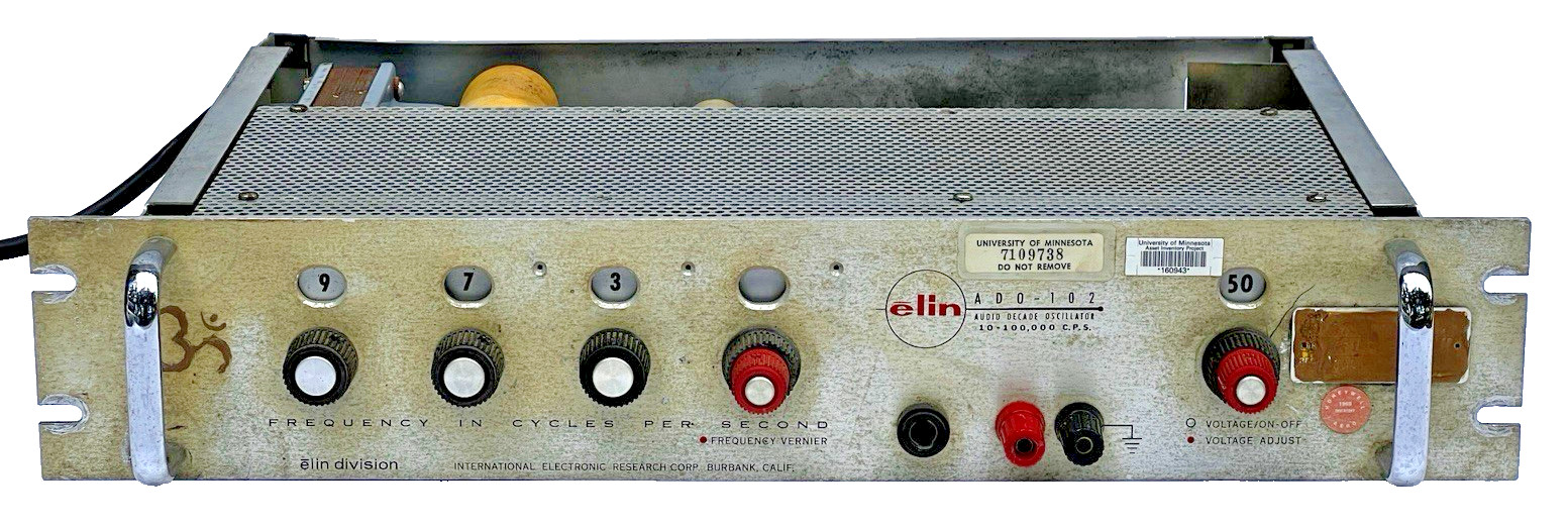 ELIN ADO-102 AUDIO DECADE OSCILLATOR RARE AUSTRIAN TUBE AMP 1950s 1960s UNTESTED